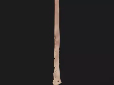 Ancient Fantasy Bone Sword v2 Low-poly 3D model