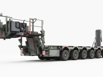 SaAnh 70t Military semi-trailer 3D model