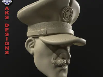 Wall home decor Army captain v152 3D print model