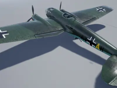 Heinkel 111 Low-poly 3D model