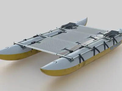CATAMARAN inflatable raft 3D model