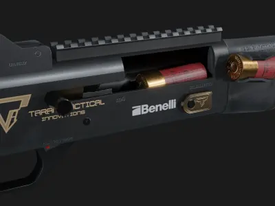 TTI Benelli M4 Super 90 from John Wick Chapter 2 - Game Asset Free low-poly 3D model