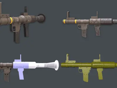 Rocket Launcher Pack Game Ready   Low-poly 3D model