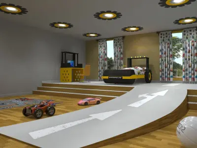CAT Truck Bedroom 3D model