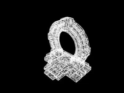 Low Poly Stylized PBR Ancient Sci-Fi Stargate Low-poly 3D model