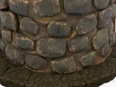 Well stone cartoon 3D model