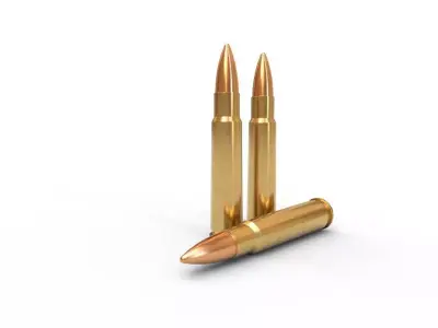 127x81SR Italian Breda Ammo Low-poly 3D model