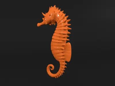 Sea Horse Low-poly 3D model