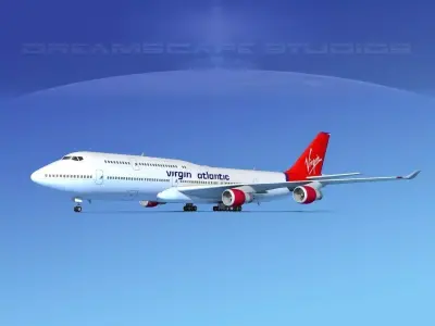Boeing 747-8I Virgin Atlantic 3D model