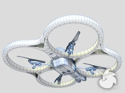 Parrot AR Drone 3D model