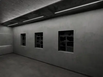 Ruined Damaged Building Low-poly 3D model