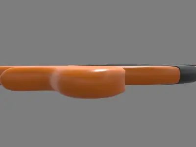 Candy Candy orange and fish Low-poly 3D model