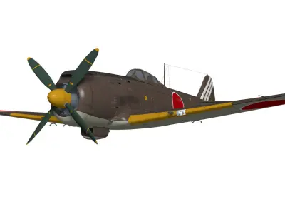 Nakajima Ki-84 Hayate 3D model