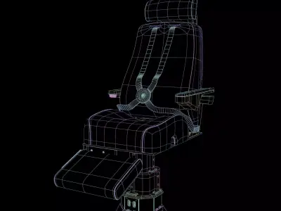 Simple Airplane Seat 3D model