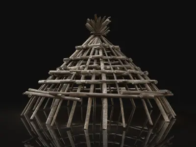 Next Gen AAA Improvised Fish Trap Animal Bird Cage Locker Low-poly 3D model