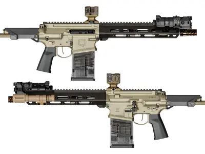 Q BOOMBOX 8 6 BLK RIFLE Low-poly 3D model