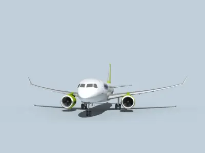 Bombardier CS100 Air Baltic 3D model