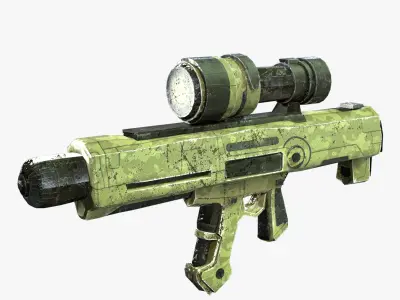 Suction Gun Low-poly 3D model