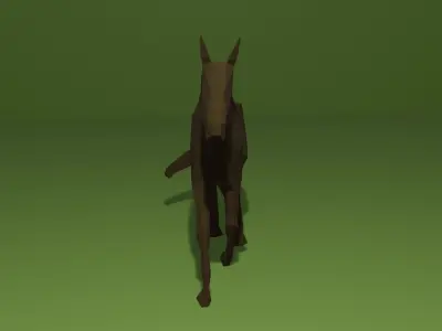 Low Poly Horse Free low-poly 3D model