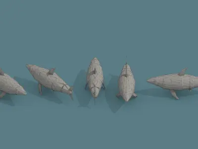 Low Poly Animal Isometric Icon Pack 03 Low-poly 3D model