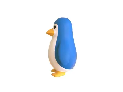 Cartoon Penguin v003  Low-poly 3D model