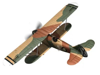 Fiat CR 32 - Italy Air Force - X Gruppo 3D model