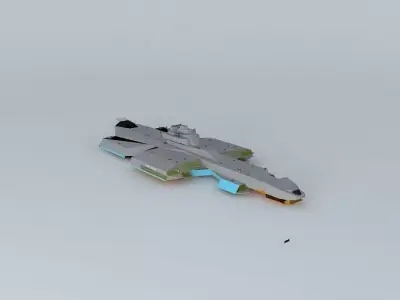 XAC Invader Space aircraft class Free 3D model