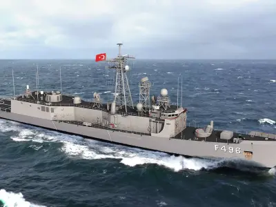 TCG GOKOVA OLIVER HAZARD PERRY CLASS FRIGATE 3D model