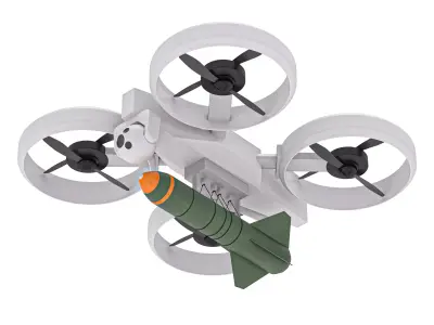 Military Quadrocopter Drone 3D model