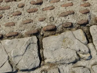 scanminicobble01 close up of cobblestone street 3D model