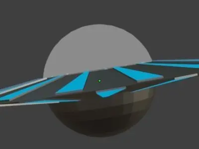 Lowpoly UFO spaceship Free low-poly 3D model