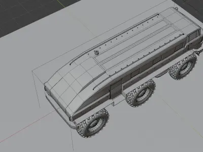 ZIL-E167 soviet monster truck - free model Free low-poly 3D model