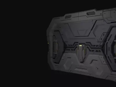 sci-fi door Free low-poly 3D model
