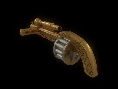 Holy shotgun Low-poly 3D model