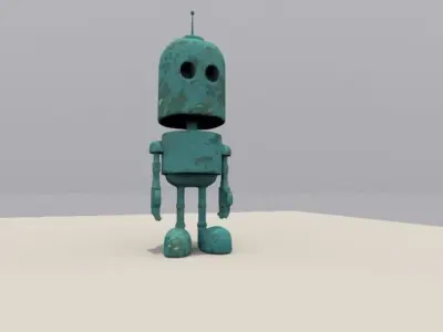 robot Low-poly 3D model 34