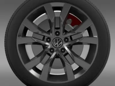 VW Beetle TDI 2012 wheel 3D model