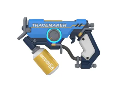  Tracer Graffiti Skin Blaster - Overwatch - Commercial - STL 3D print model