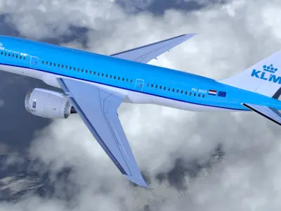 Boeing 787 Dreamliner high detailed model Low-poly 3D model