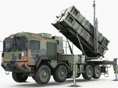 Rocket launcher MAN MIM-104 Patriot 3D model