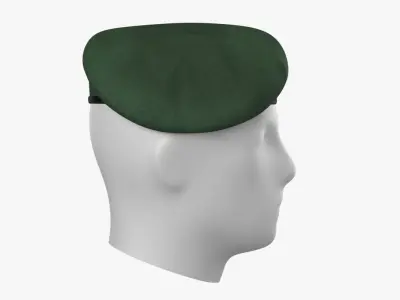 Commando Beret PBR Low-poly 3D model