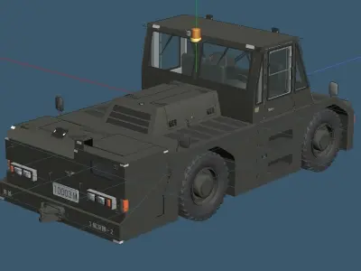 JASDF 20tons Towingcar and Towbar 3D model