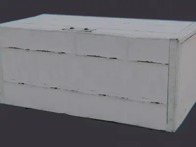 Vintage Military Field Radio Low-poly 3D model