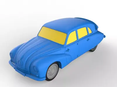 Tatra T87 1947 Classic Car 3D print model