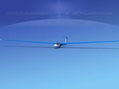  Schleicher ASW 22 Sailplane V07 3D model