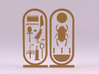Egyptian Symbols - 001 Low-poly 3D model