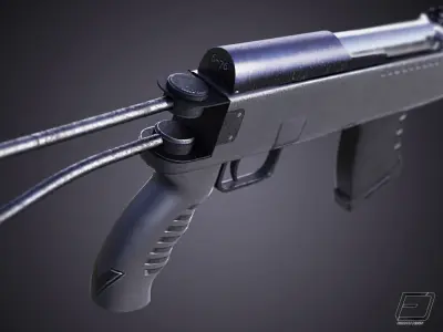 SKS Marksman Rifle Echo PBR Low-poly 3D model