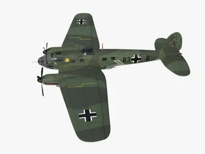 Heinkel He 111 B3-DB Low-poly 3D model