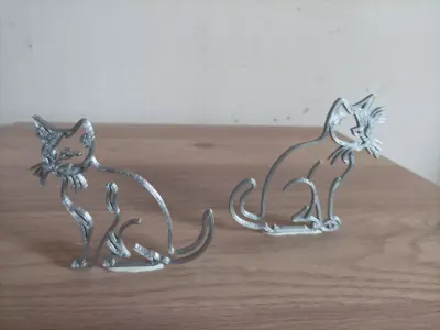 cat silhouettes for decoration Free 3D print model