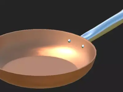 Copper Chef 10 Inch Round Frying Pan Low-poly 3D model