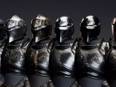 Medium Armored Warrior Knight V1 - Unity Project Low-poly 3D model